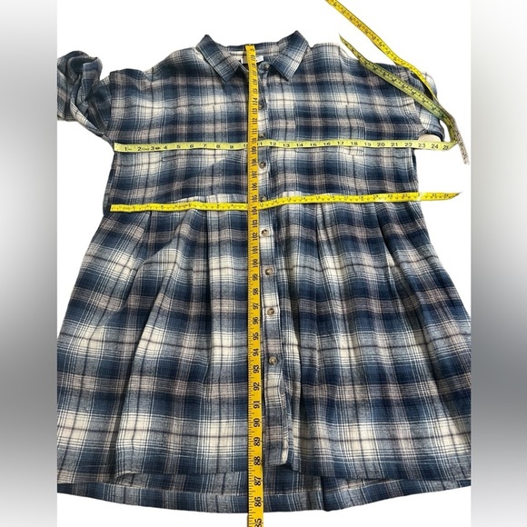 Fate Long Sleeve Plaid Flannel Dress Women’s Size Small - Picture 7 of 13